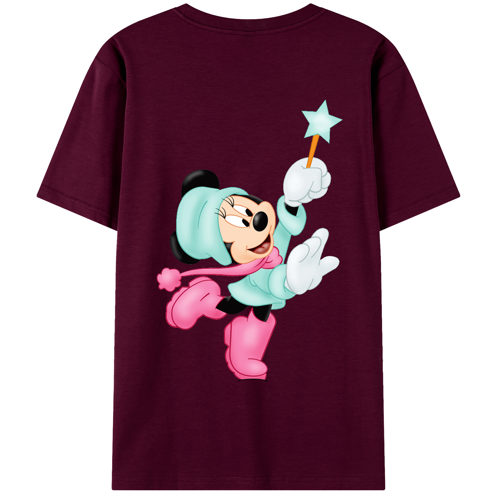 （画像用） ミッキーマウス Mickey Mouse レディース半袖Tシャツ(バックプリント)